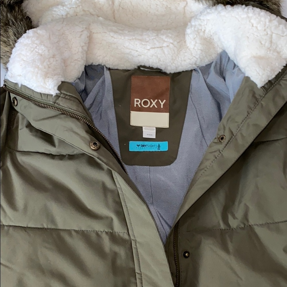 🔥Roxy 5K - Waterproof Longline Hooded Jacket NWT - Picture 13 of 15